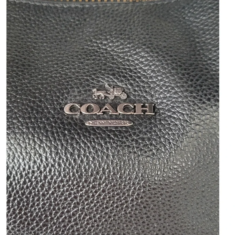 Coach Edie 31 Black Pebbled Leather‎ Snakeskin Python Hobo Bag F57503